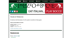 Desktop Screenshot of palazzodibocce.com